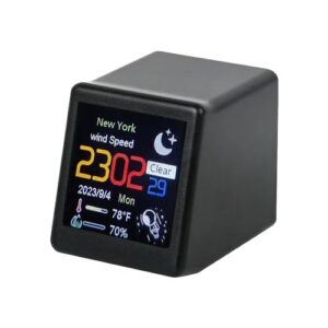 CAIDEN Smart Mini Table Clock WiFi Weather Album Function5 Photos