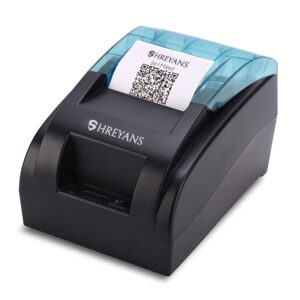SHREYANS Inkless Thermal Billing Printer, Compatible with Windows(58mm Receipt)
